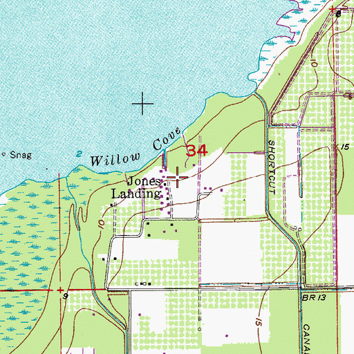 Topographic Map of Jones Landing, FL