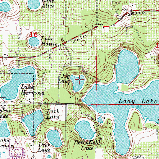 Topographic Map of Jug Lake, FL