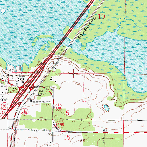Topographic Map of Lake Panasoffkee, FL