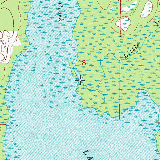Topographic Map of Little Jones Creek, FL