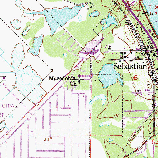 Topographic Map of Macedonia Church, FL