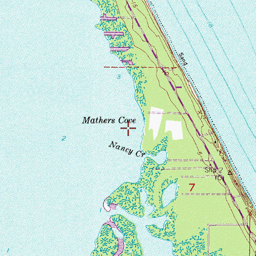 Topographic Map of Mathers Cove, FL