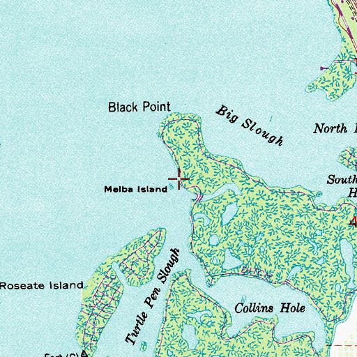Topographic Map of Melba Island, FL