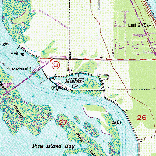 Topographic Map of Michael Creek, FL