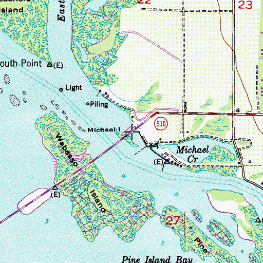 Topographic Map of Michael Island, FL