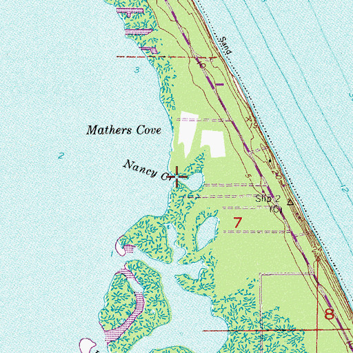 Topographic Map of Nancy Creek, FL