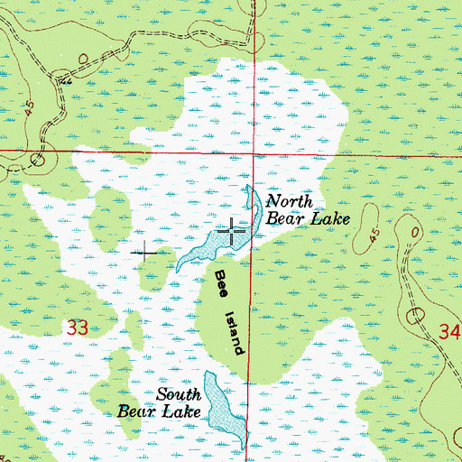 Topographic Map of North Bear Lake, FL