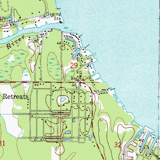 Topographic Map of Panacoochee Retreats, FL