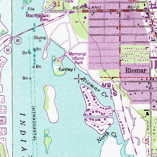 Topographic Map of Riomar Creek, FL