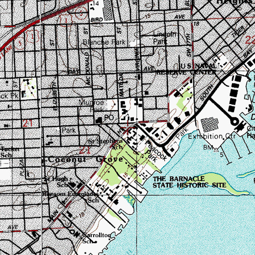 Topographic Map of Saint Stephen's Episcopal Day School, FL