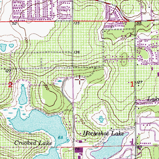 Topographic Map of Sanchez Lake, FL