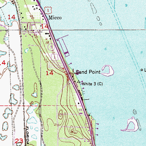 Topographic Map of Sand Point, FL