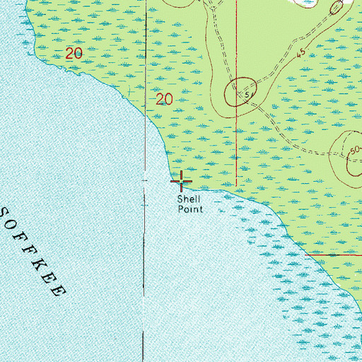 Topographic Map of Shell Point, FL