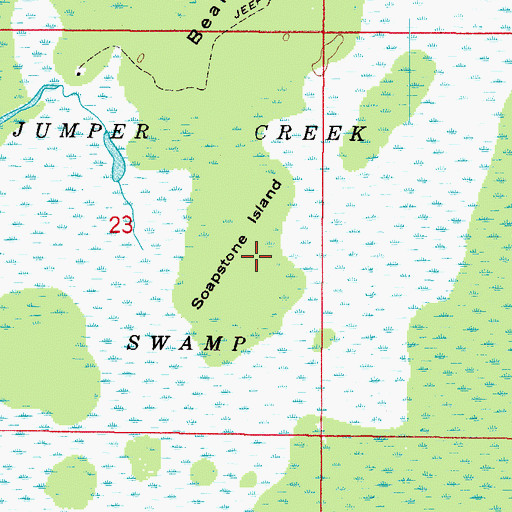 Topographic Map of Soapstone Island, FL