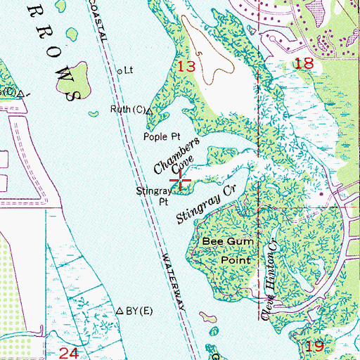 Topographic Map of Stingray Point, FL