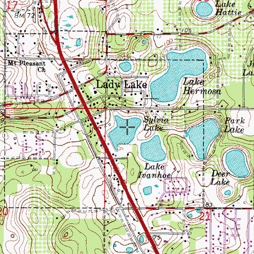 Topographic Map of Sylvia Lake, FL