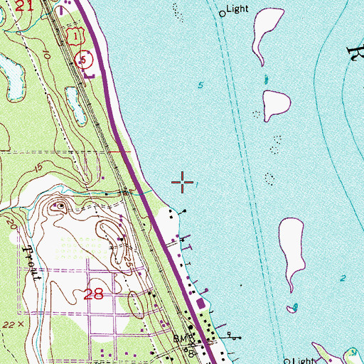Topographic Map of Trout Creek, FL