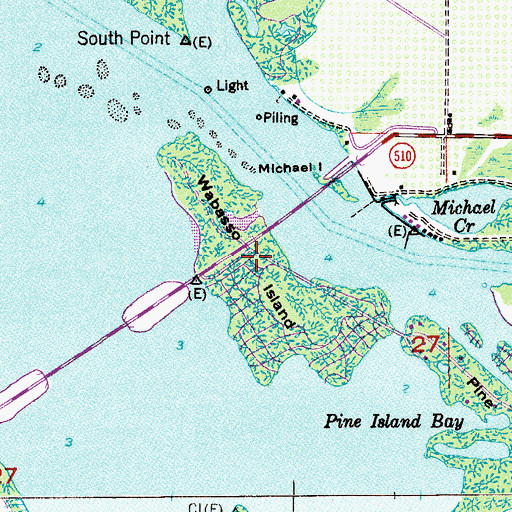 Topographic Map of Wabasso Island, FL