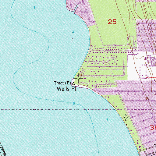 Topographic Map of Wells Point, FL