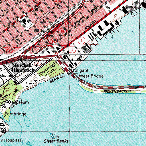 Topographic Map of West Bridge, FL