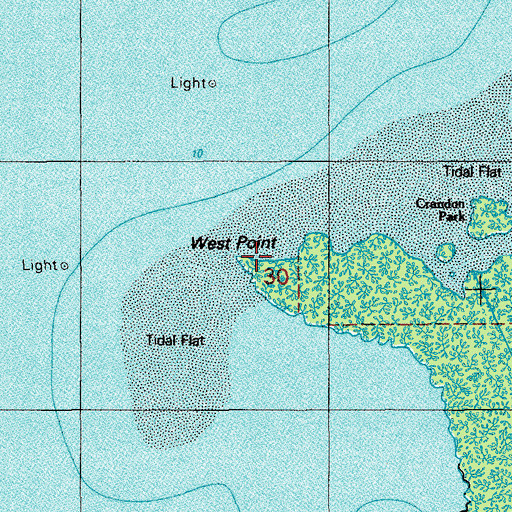 Topographic Map of West Point, FL