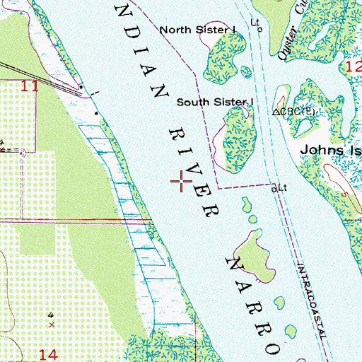 Topographic Map of Indian River Narrows, FL