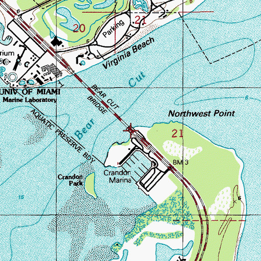 Topographic Map of Northwest Point, FL