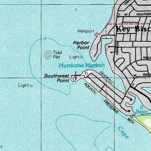 Topographic Map of Southwest Point, FL