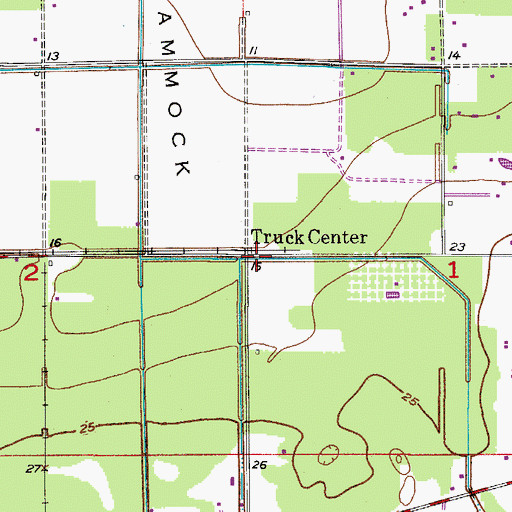 Topographic Map of Truck Corner, FL