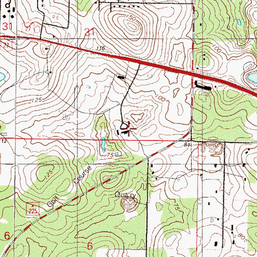Topographic Map of Golden Hills Academy (historical), FL