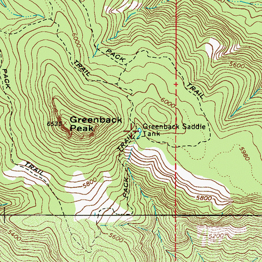 Topographic Map of Greenback Saddle Tank, AZ