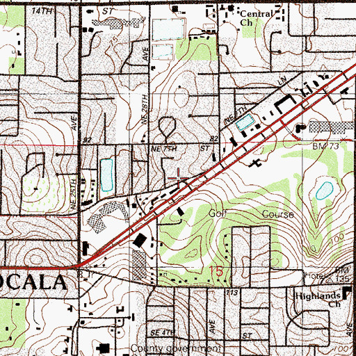 Topographic Map of Chelsea Square, FL