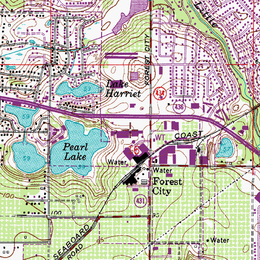 Topographic Map of Brantley Square, FL