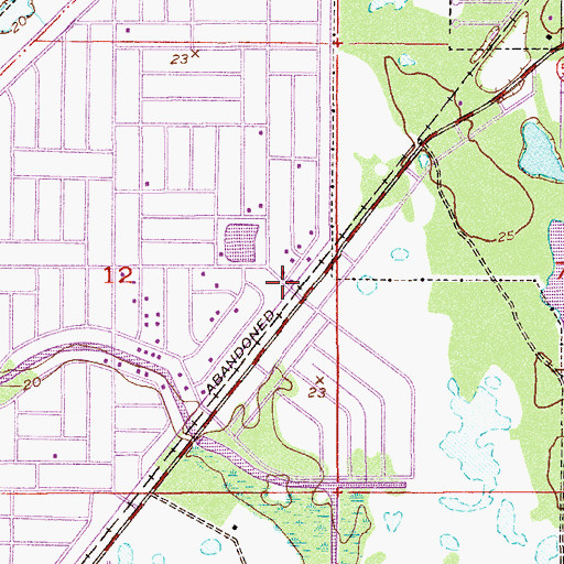 Topographic Map of Barefoot Bay Commercial Center, FL