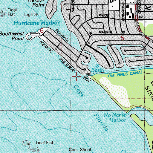 Topographic Map of Sunset Village Shopping Center, FL