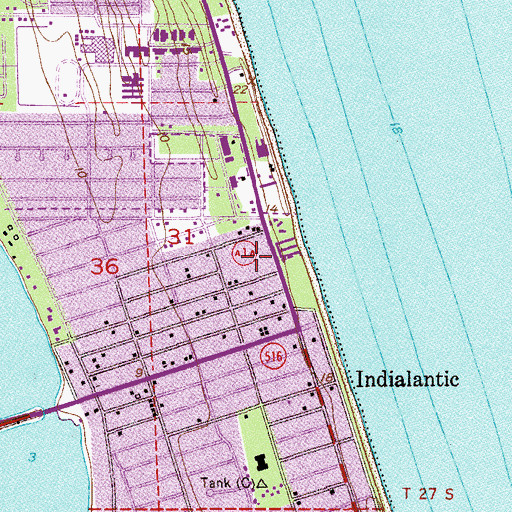 Topographic Map of Beach Plaza, FL
