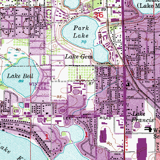 Topographic Map of The Village Plaza, FL
