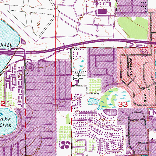 Topographic Map of Fairway Market Shopping Center, FL