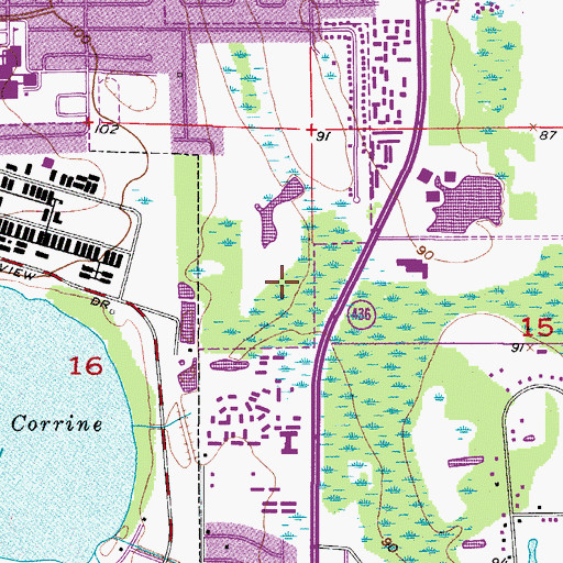 Topographic Map of Du Pont Centre, FL