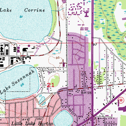 Topographic Map of Edgewater Shopping Center, FL