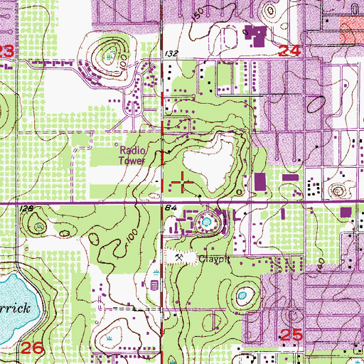 Topographic Map of Silver Pines Village Shopping Center, FL