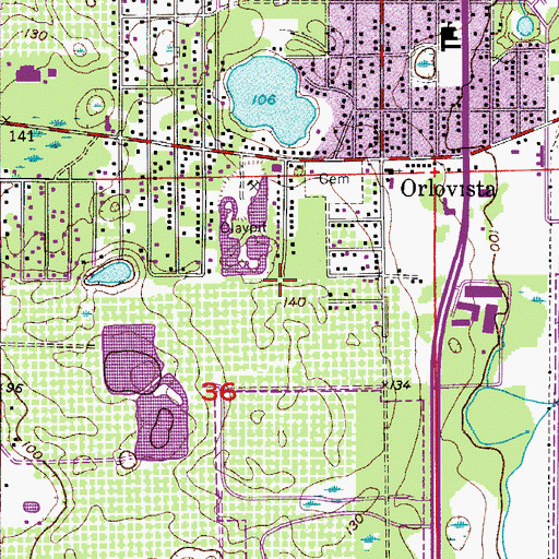 Topographic Map of University Square, FL