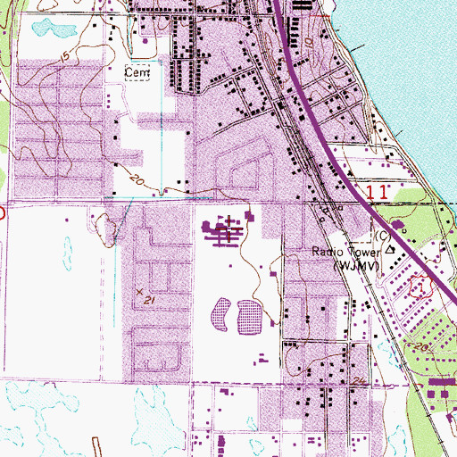 Topographic Map of Stone Magnet Middle School, FL