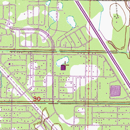 Topographic Map of Lockmar Elementary School, FL