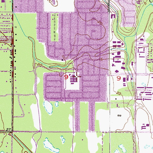 Topographic Map of University Park Elementary School, FL
