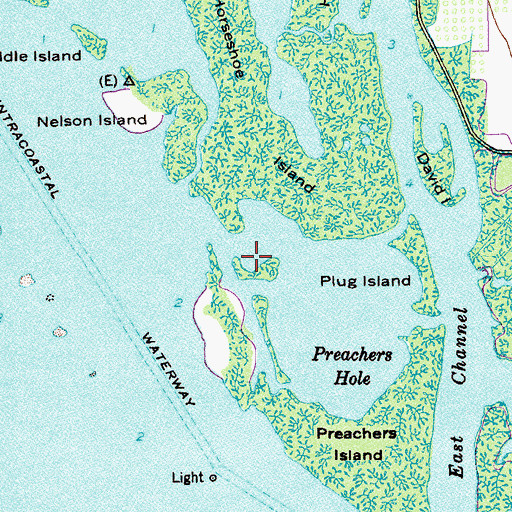 Topographic Map of North Oyster Island, FL