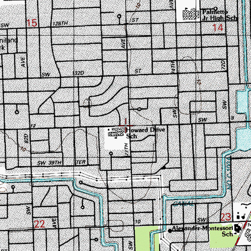 Topographic Map of Howard Drive Elementary School, FL
