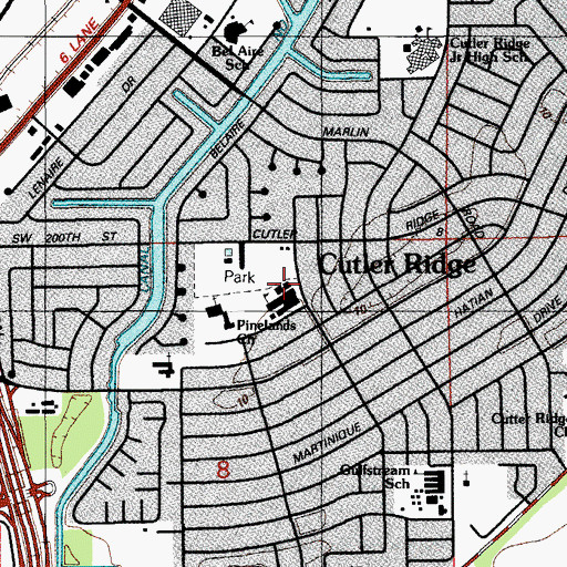 Topographic Map of Cutler Ridge Elementary School, FL