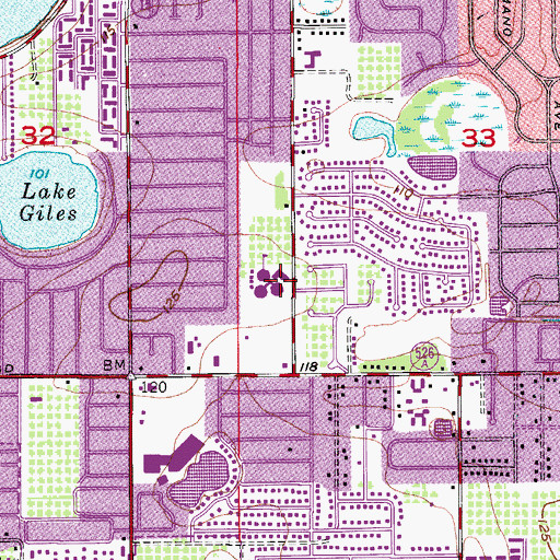 Topographic Map of Dover Shores Elementary School, FL