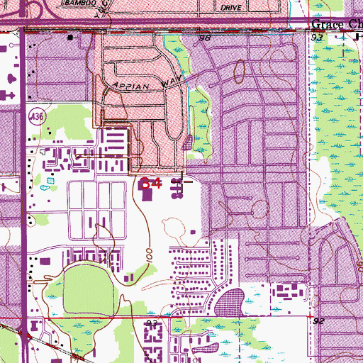 Topographic Map of Engelwood Elementary School, FL